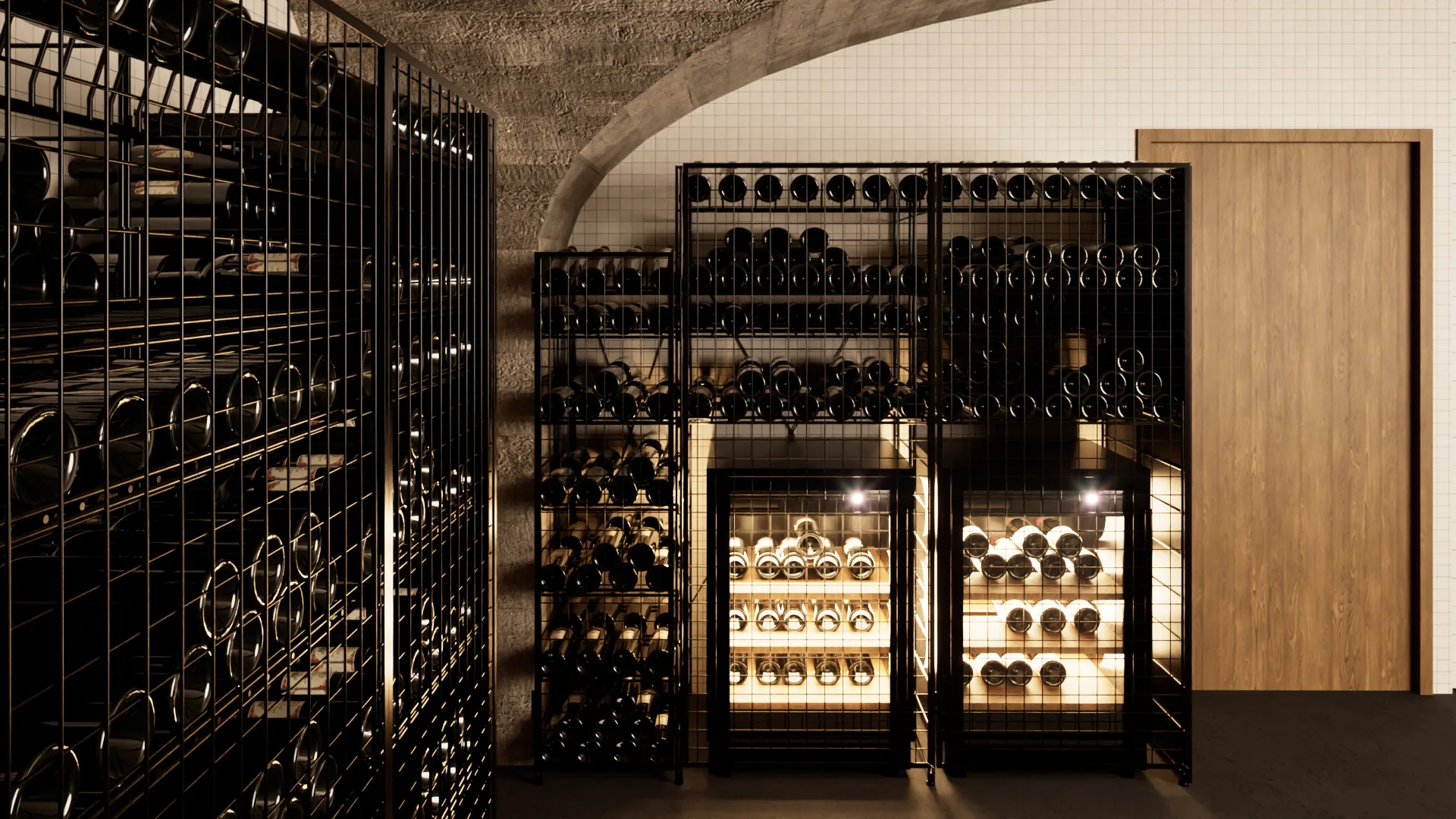 Rendu 3D commercial Paris - Cave Voûtée