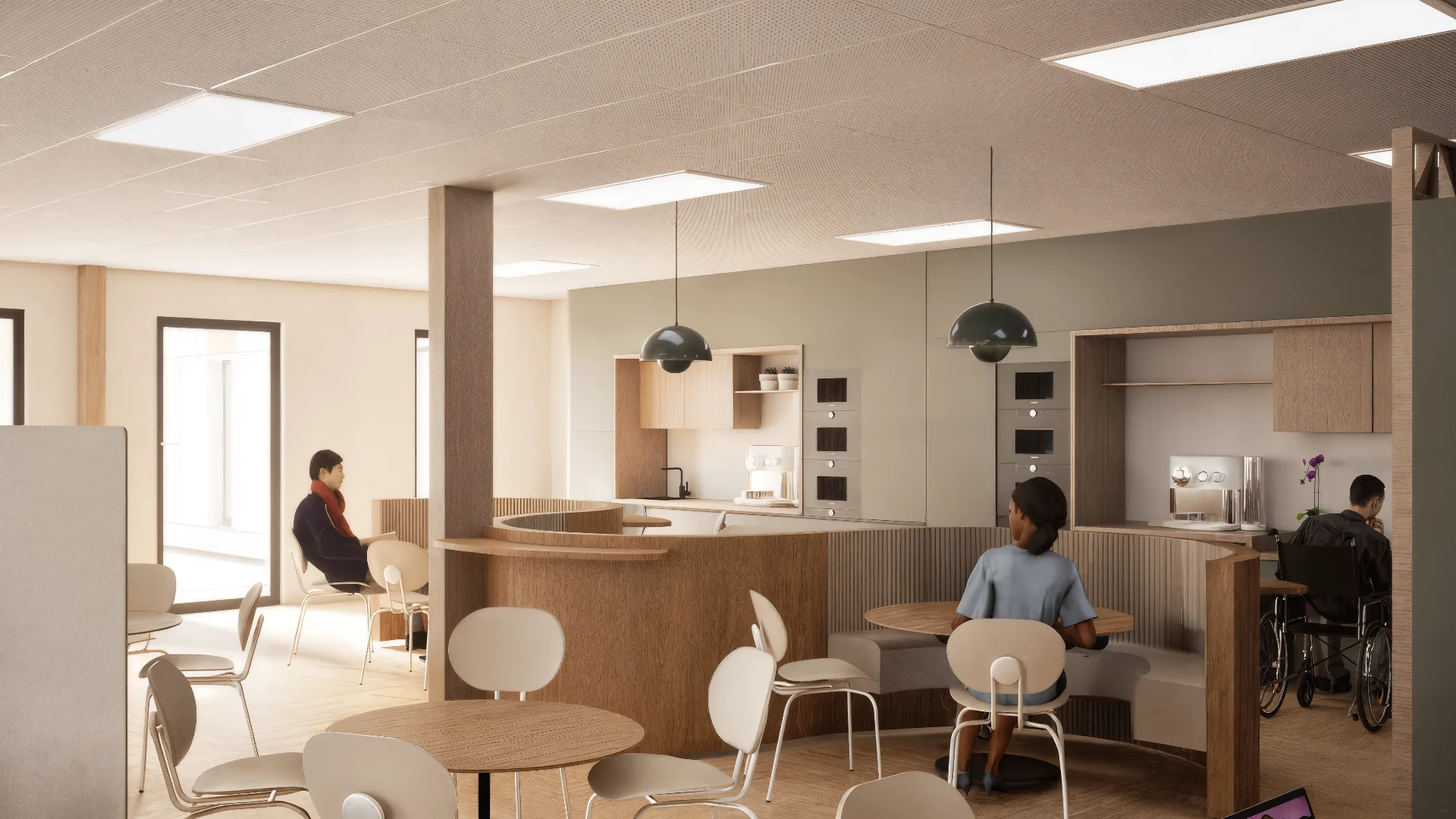 Rendu 3D bureaux Puy-Sainte-Reparade - Open Space